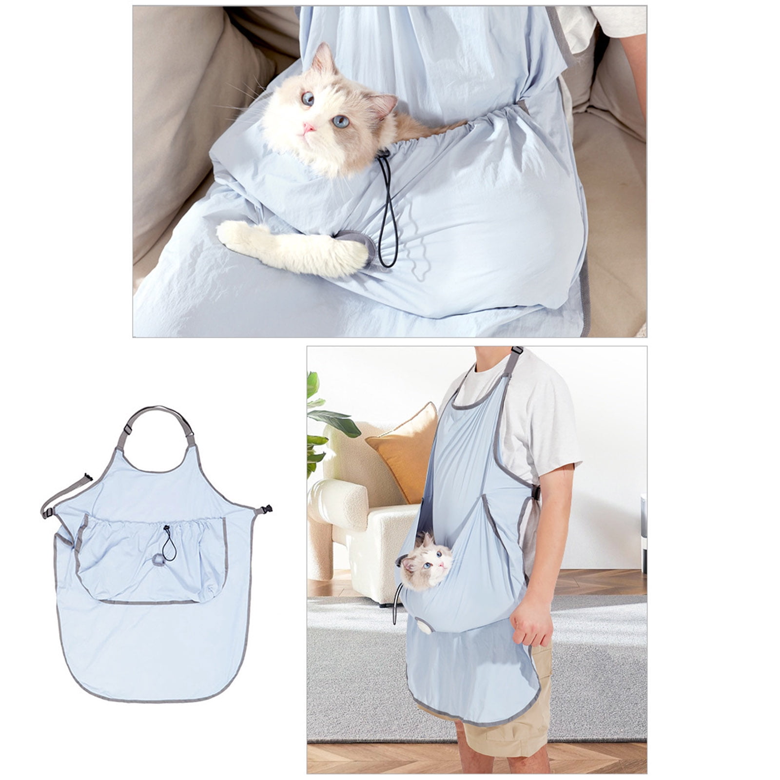 Cats Apron Harness with Adjustable Buckles Outdoor Small Dog Carrying Bag Safe and Convenient Pet Transport Tool