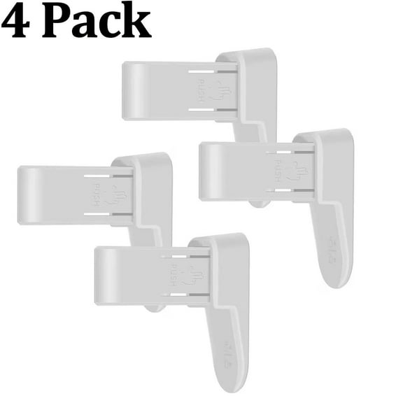 Child Proof Doors Lock 4 Pack,Doors lock for kid safety  Adhesive Door Handle Locks Reusable Lever Locks for Children Baby Safety Prevents Toddlers