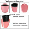 thumbnail image 4 of LABLT New 7Pack Self-Watering Plant Flower Pot Wall Hanging Plastic Planters W/Hooks, 4 of 6