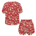 thumbnail image 5 of Jeiento Christmas Pajamas Sets for Women Short Sleeve Shirts and Pants 2 Piece Sleepwear Cute Elk Soft Lounge Set with Pockets Red Xmas Ladies Nightwear Outfits, Size XL, 5 of 7