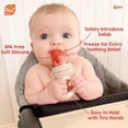 thumbnail image 5 of RaZbaby Fruit Feeder Pacifier 6m+ (2 Pack), Add Frozen Fruit or Fresh Food | Silicone Pouch | BPA Free | Green/Orange, 5 of 8
