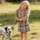 thumbnail image 2 of Conjunto de Equipamiento de Trajes de Familia para Niñas de Punto Chaqueta con Capucha con Falda en Cuadro Dos Piezas de Otoño Invierno Al Aire Libre, 2 of 7