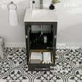 thumbnail image 4 of Eviva London 20"W x 18"D Espresso Bathroom Vanity with White Carrara Quartz Countertop and Undermount Porcelain Sink, 4 of 10