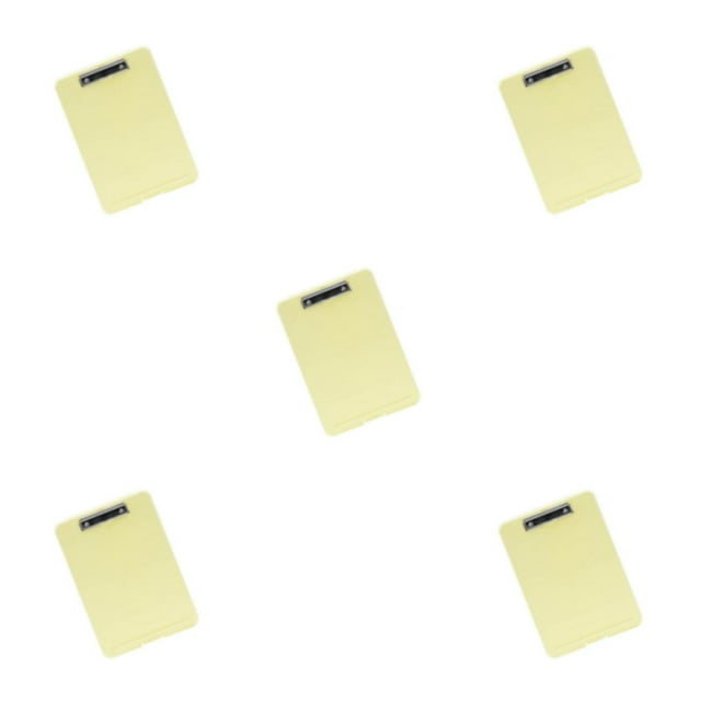 stanreset 1/2/3/5 Plastic A4 File Box Document Folder Box Writing Organizer Supply Pad Yellow 5PCS