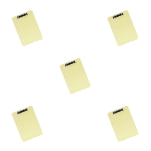 Seitruly Caja de archivos de plástico A4, organizador portátil de carpetas de documentos para bloc de notas, rojo y amarillo Type2