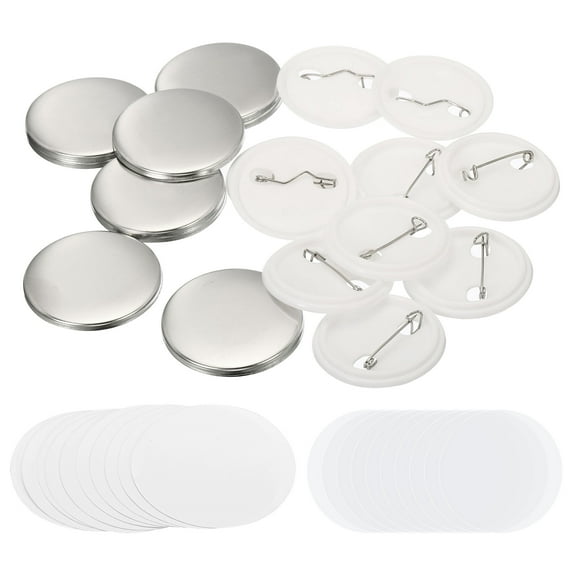 Uxcell Blank Button Making Supplies 50Pcs Round Badge Parts for Button Maker Machine 1.44 inch