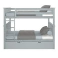 thumbnail image 2 of BEDSMART Solid Wood Full Over Full Bunk Bed With Trundle | Gray, 2 of 5