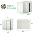thumbnail image 2 of AECOJOY 6' x 8' Metal Storage Shed, Lean-to Design and Lockable Door for Garden, White, 2 of 7