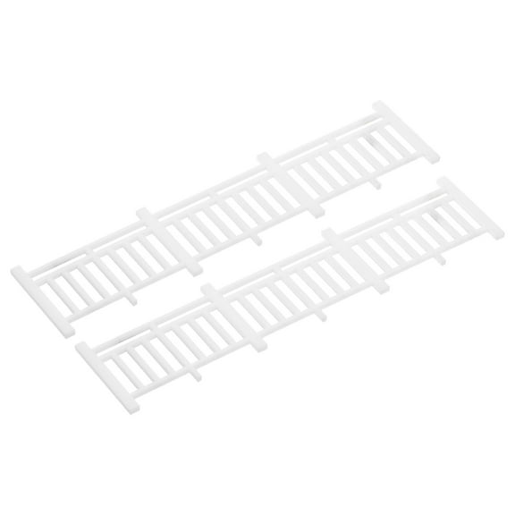 Uxcell 2pcs 4.25 Inch Miniature Garden Fence, Mini Ornament Dollhouse, Home DIY 0.08" White Simple Style