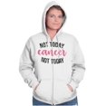 thumbnail image 5 of Not Today Breast Cancer Survivor Zip Hoodie Sweatshirt Women Brisco Brands S, 5 of 6