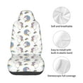 thumbnail image 4 of Wukai Funny Kawaii Unicorns Dancing Full Set Car Seat Covers with Soft Padding Universal Auto Front Seats Protector and Cushion Mat, 4 of 5