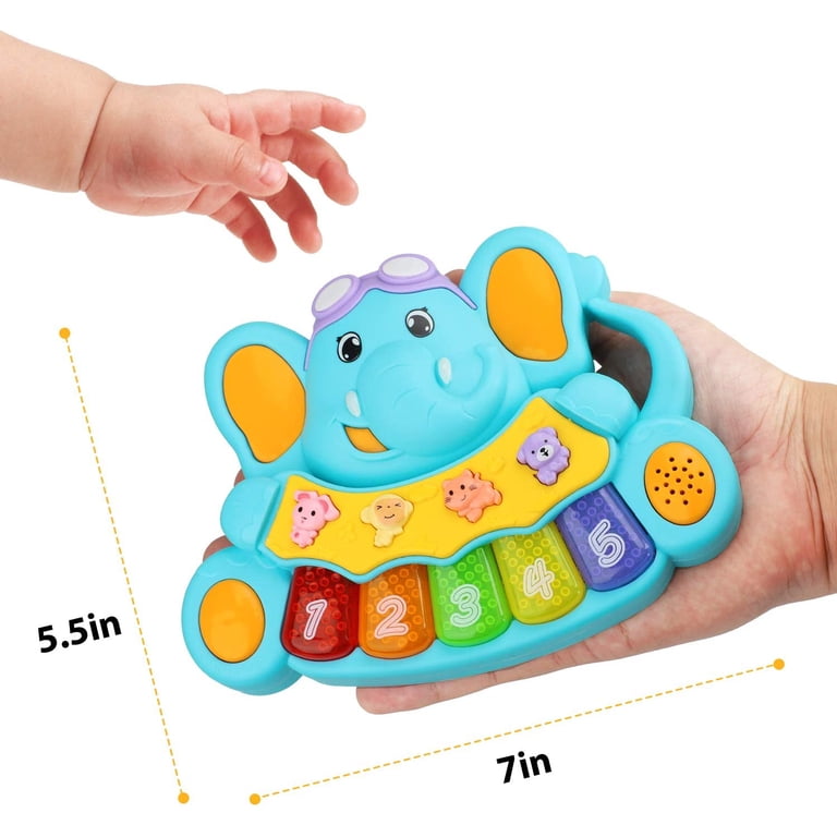Toy Life Baby Piano, Light-Up Elephant Musical Toy photo 7