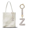 thumbnail image 2 of Osdhezcn Individualized Letter Charm Keyring Sparkling Crystal Accents Sturdy Metal Craft, 2 of 7
