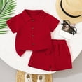 thumbnail image 2 of NOLDARES Toddler Boys Dinosaur Print Short Sleeve T-Shirt Shorts Set Casual Summer 2 Piece Outfit Blazer,6-9 M, 2 of 8