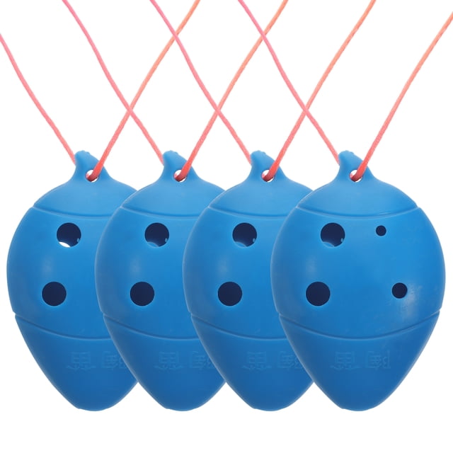 4 ocarinas infantiles de plástico, instrumento profesional de 6 agujeros