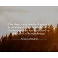 thumbnail image 2 of ArtsyQuotes 32x26 White Modern Wood Framed Museum Art Print Titled - Nelson Mandela Quote: Poverty is not Natural, 2 of 4