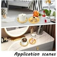 thumbnail image 6 of 4PCS 4 Style Iron Plate Candle Holder (Golden 4 inch) Flat Round Candlestick Base Retro Embossed Metal Candle Stand for LED & Wax Candles Incense Cones Spa Wedding Party Banquet, 6 of 9