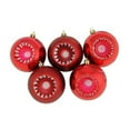 thumbnail image 2 of Northlight Retro Reflector Shatterproof 2-Finish Christmas Ball Ornaments - 3.25" (80mm) - Burnt, 2 of 2