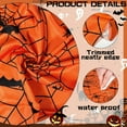 thumbnail image 4 of Halloween Tablecloth Spider Web Orange Round Tablecloth 60 inch Table Cloths Cover Mat Spill Proof Table Covers for Kitchen Party Dinner Tabletop Decoration, 4 of 6
