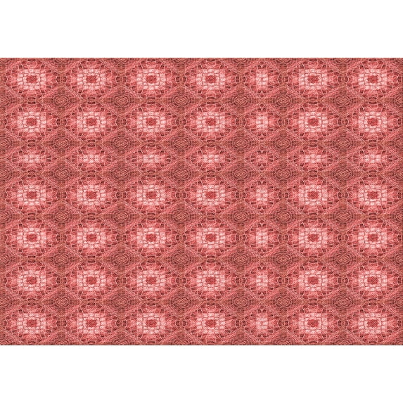 Ahgly Company Indoor Rectangle Patterned Ruby Red Area Rugs, 7' x 9'