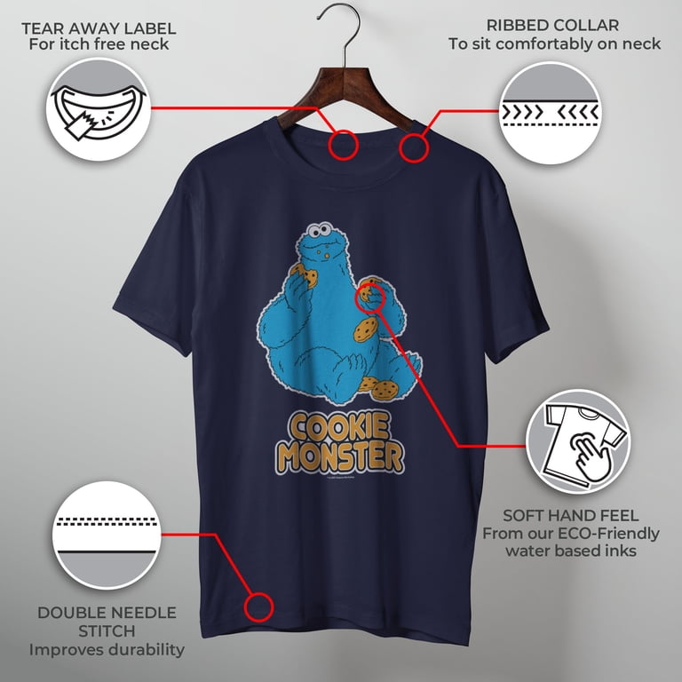 Men's Sesame Street Cookie Monster Graphic T-Shirt - Walmart.com