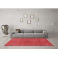thumbnail image 3 of Ahgly Company Indoor Square Abstract Red Modern Area Rugs, 4' Square, 3 of 4