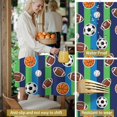 thumbnail image 5 of Football and Basketball Green Pattern Round Tablecloth 60"x60", Wrinkle Resistant Wipeable Table Cover for Kitchen Dining Room Picnic Patio and Party, 5 of 6