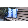 thumbnail image 2 of Simply Daisy, 16" x 16" Sunset Tulip Stripe Blue Floral DecorativeOutdoor Pillow, 2 of 2