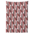 thumbnail image 3 of Ambesonne Modern Art Tablecloth Rectangular Table Cover, Abstract Ellipse Curves, 52"x70", Vermilion White, 3 of 4