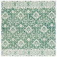 thumbnail image 2 of Safavieh Dip Dye Beranadette Floral Wool Area Rug, Dark Green/Ivory, 6'6" x 6'6" Square, 2 of 11