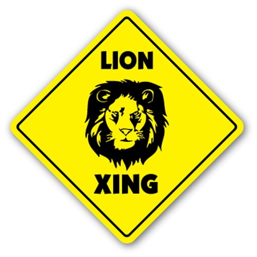 Lion Crossing [3 Pack] of Vinyl Decal Stickers |for Laptop Car