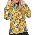 thumbnail image 5 of Yiaed Vintage White Yellow Sunflower Print Womens Casual Hoodies Crew Neck Long Sleeve Sweatshirts With Pocket Pullover Tops Women's Hooded Sweatshirt-XX-Large, 5 of 5