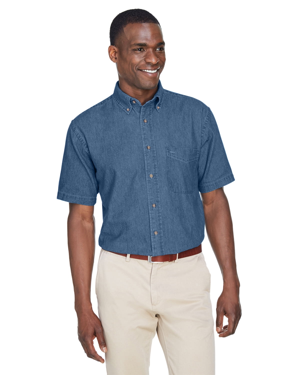 Men's Short Sleeve Denim Shirts