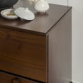 thumbnail image 3 of Walker Edison 20” Contemporary Vertical Drawer Pulls Solid Wood Nightstand,  Walnut, 3 of 17