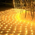 thumbnail image 5 of HESHENG Net Mesh Fairy String Decorative Lights, 200LED Outdoor Waterproof Net Lights with 8 Lighting Modes for Christmas Wedding Party Holiday Decor (9.8ft x 6.5ft, Warm White), 5 of 13
