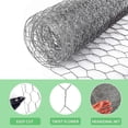 thumbnail image 4 of 1pc Garden Poultry Chicken Wire Netting, Garden Fence Animal Barrier, 1 Inch Mesh Poultry Netting Fence, Pet Rabbit Chicken Wire Fencing, 4 of 4