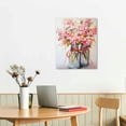 thumbnail image 3 of Acheng Pink Flowers Canvas Wall Art: Abstract Bouquet in Vase Artwork Prints for Teen Girl Bedroom Pink Floral Picture Poster Bathroom Decor   16x20 in, 3 of 5