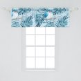 thumbnail image 2 of Tropical Window Valance, Exotics Themed Leafy Pattern with Birds and Nature Pattern Neutral Art, Curtain Valance for Kitchen Bedroom with Rod Pocket, 54" X 18", Deep Sky Blue Sea Blue, by Ambesonne, 2 of 2