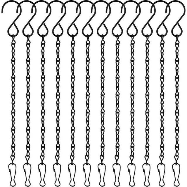 12 Pack 9.5 Inch Hanging Chains, Garden Plant Hangers, for Hanging Bird Feeders, Billboards, Chalkboards, Basket, Planters
