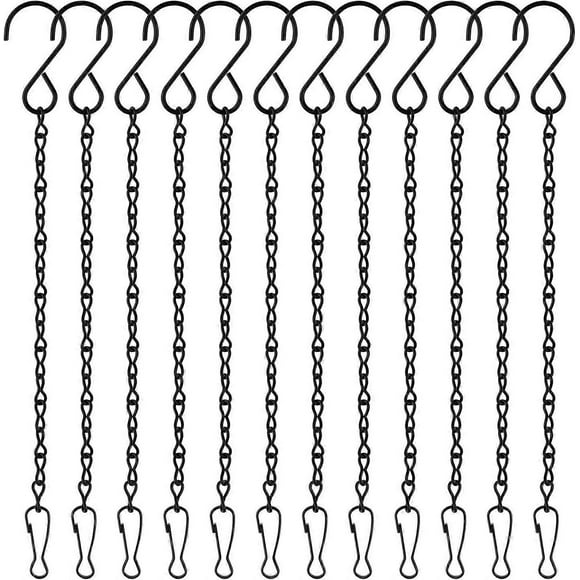 12 Pack 9.5 Inch Hanging Chains, Garden Plant Hangers, for Hanging Bird Feeders, Billboards, Chalkboards, Basket, Planters
