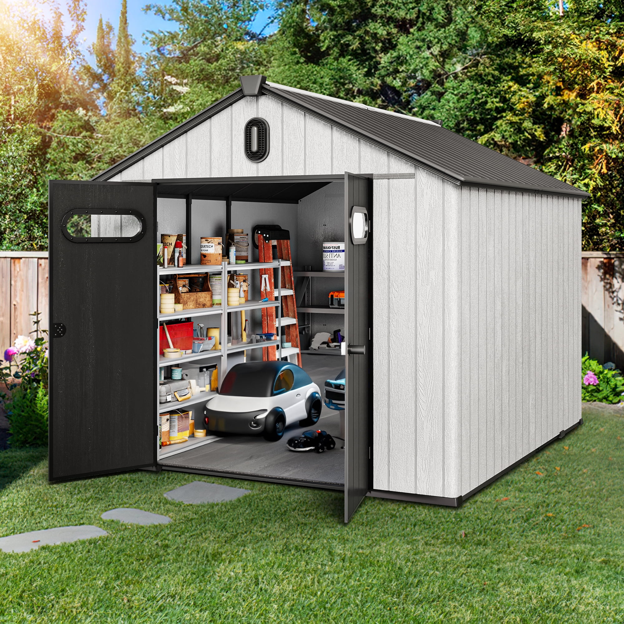 YINTATECH Large 8x10ft Outdoor Storage Shed resin storage shed