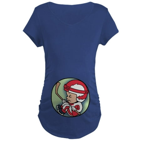 

CafePress - Hockey Player Inside Maternity Dark T Shirt - Maternity Dark T-Shirt
