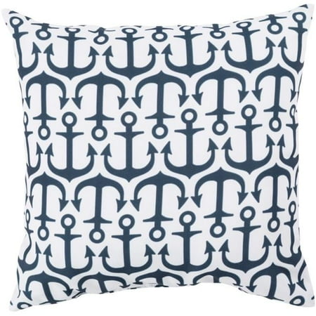 Surya Rain 26 x 26 x 5 in. Throw Pillow - Navy - Large
