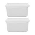 thumbnail image 4 of NICEXMAS 2pcs Butter Storage for Fridge White PE Covered Butter Container for Households, 4 of 8
