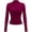 Burgundy, variant on Going Out Tops for Women Long Sleeve Mock Neck Ruched Work Tops,Office Business Casual Tops,Modest Asymmetrical High Neck Fitted Elegant Dressy Shirt,Cinched Waist,Fall Clothes,Undershirt
