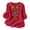 Red, variant on Guluxicc 3/4 Length Sleeve Womens Tops Summer Casual V Neck Cotton Linen T Shirts Boho Embroidery Blouse Comfy Loose Tunic Top