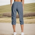thumbnail image 3 of BLVB Women's Cargo Capris Hiking Pants Lightweight Quick Dry Outdoor Athletic Travel Cropped Pants Casual Loose Comfy with Pockets, 3 of 6