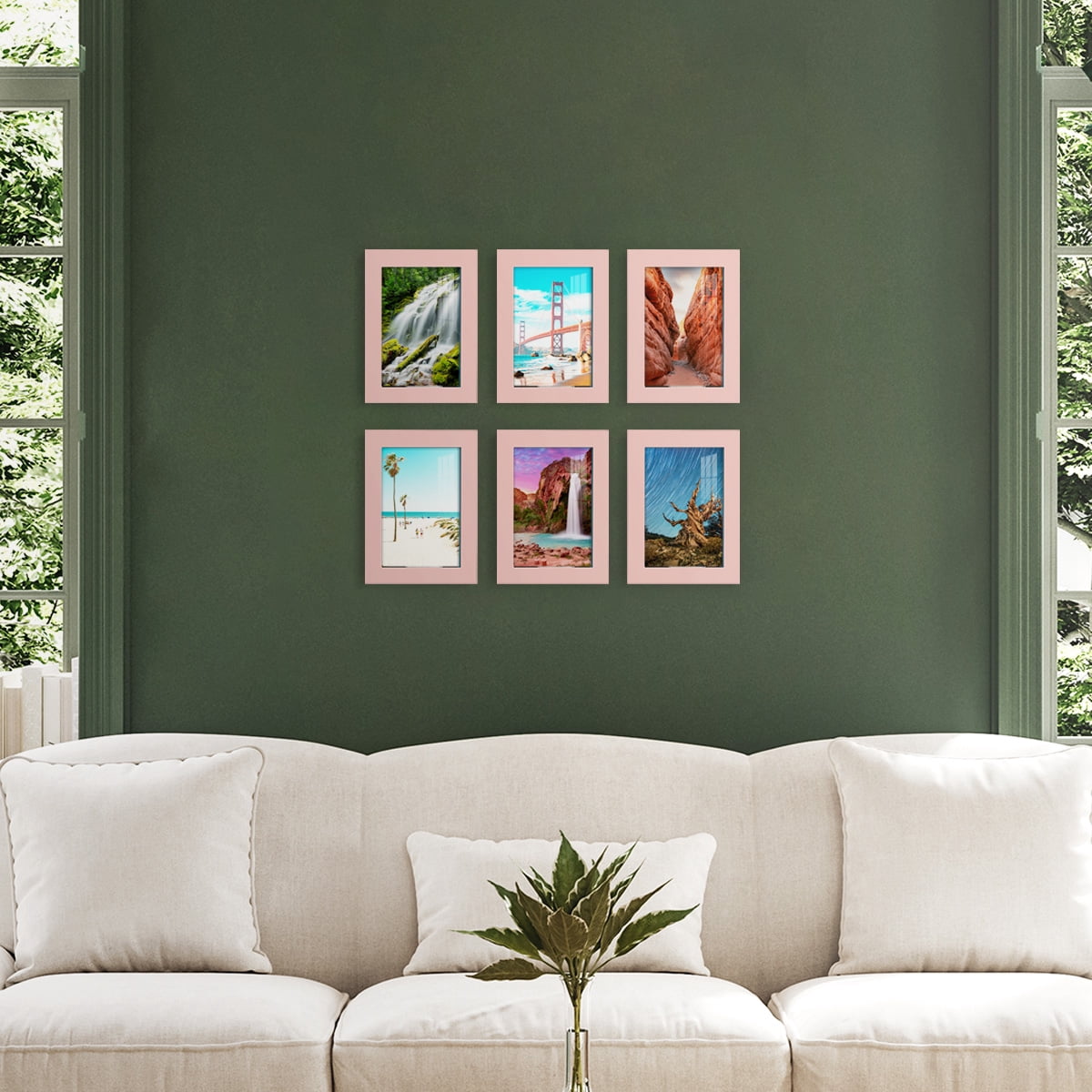 Wexford Home Modern 5" x 7" Pink Picture Frame (Set of 6)