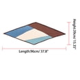 thumbnail image 3 of INSPIRE CHIC Women's Chic Pleated Contrast Color Rhombus Neck Scarf Neckerchief Caramel, 3 of 5