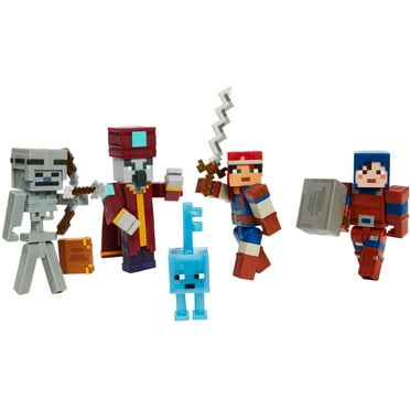 Minecraft Dungeons 3 25 In Battle Figures 2 Pk Arch Illager And Redstone Golem Walmart Com